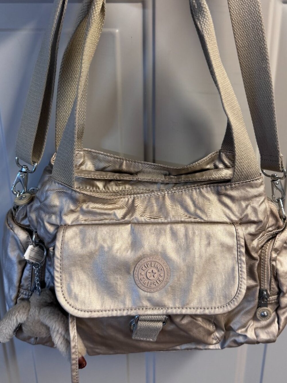 KIPLING FELIX LARGE METALLIC HANDBAG - Picture 11 of 16